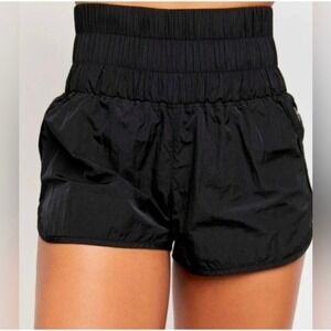 FP Movement The Way Home Printed Shell Running Shorts in Washed Black Size M